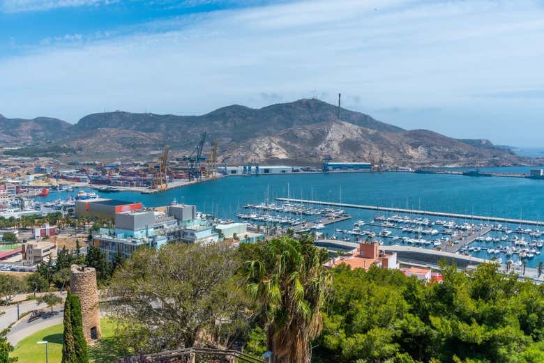 Vista panorâmica da marina