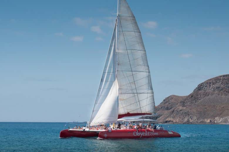 Catamaran sur l'Atlantique