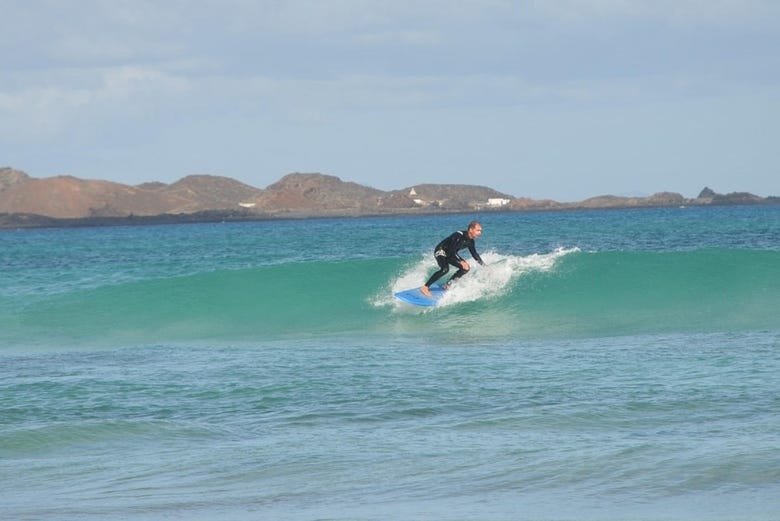 Durante il corso di surf a Fuerteventura