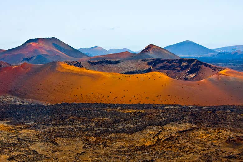 Montanhas de fogo em Timanfaya