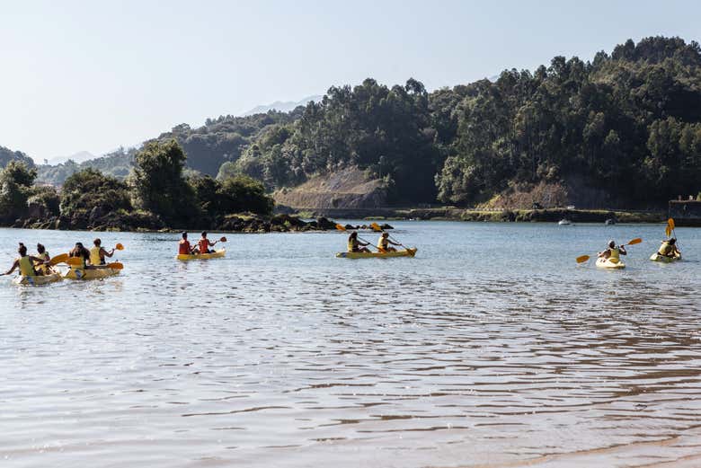 Llanes en kayak