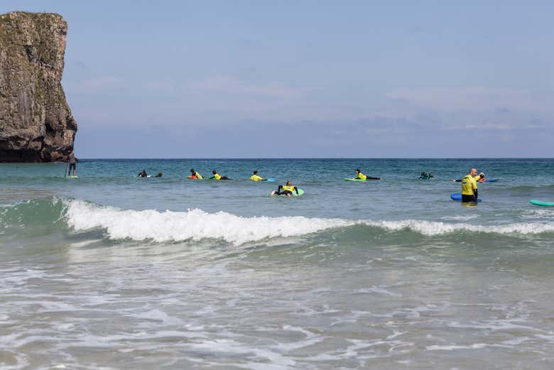 Surf dans le golfe de Gascogne