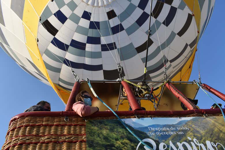Durante nosso passeio de balão