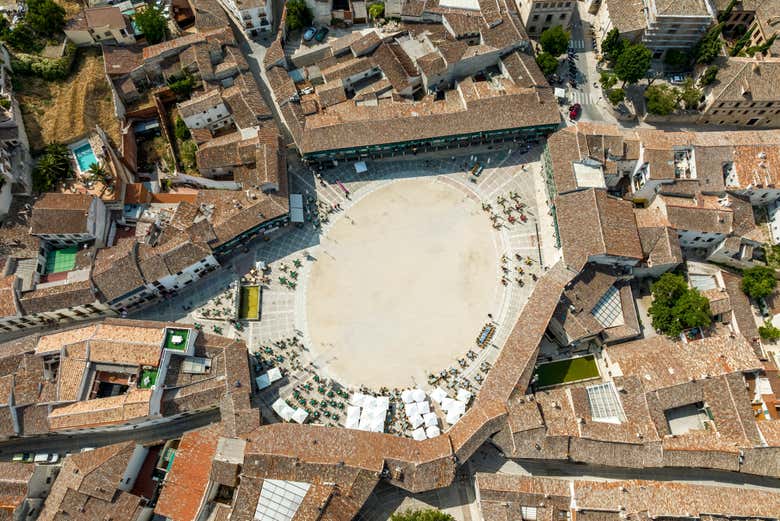 Vista aérea de la plaza Mayor de Chinchón