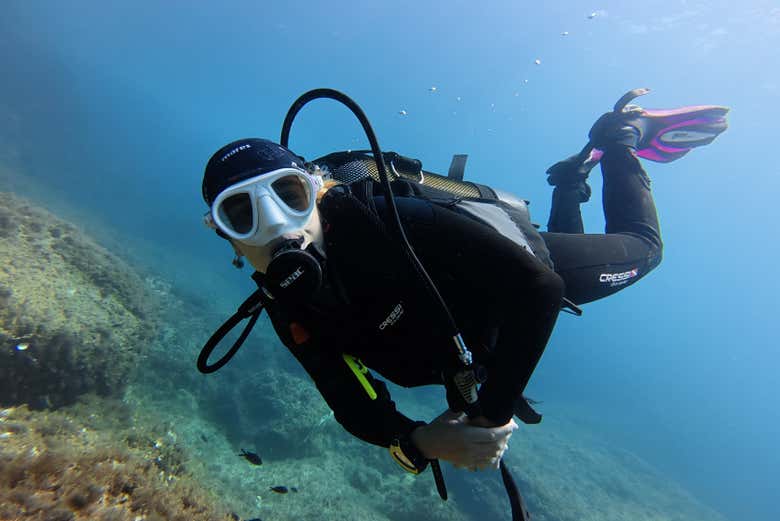Respirando libertad bajo el agua 