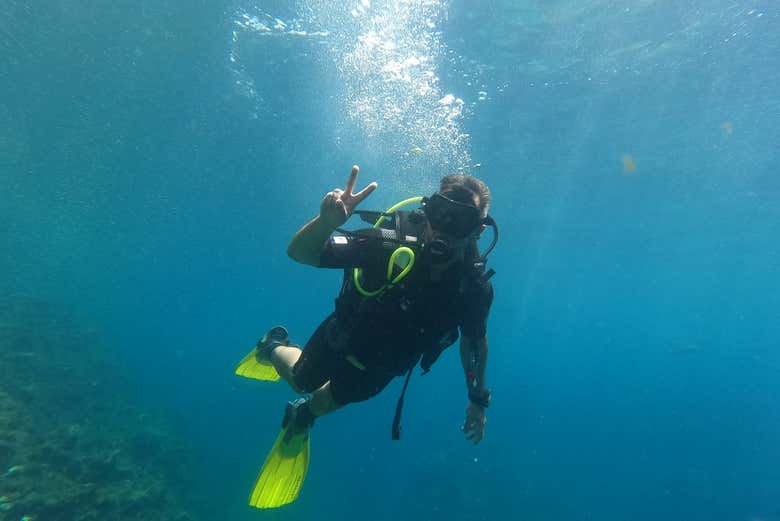 La primera vez bajo el agua, más fácil de lo que te imaginas