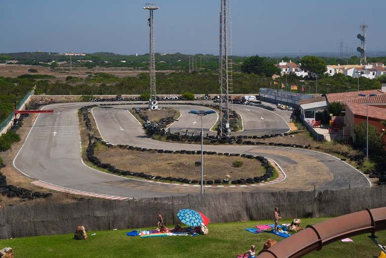 Panorámica del circuito de karts