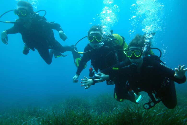 Buceando en Menorca