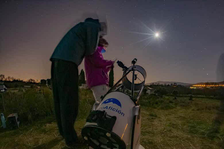 Observando el firmamento de la Sierra de Guadarrama