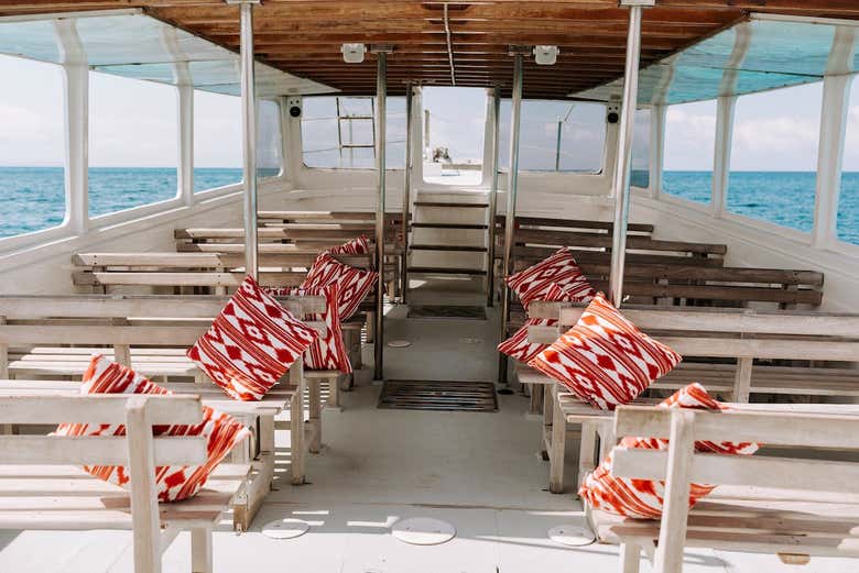 Interior del barco