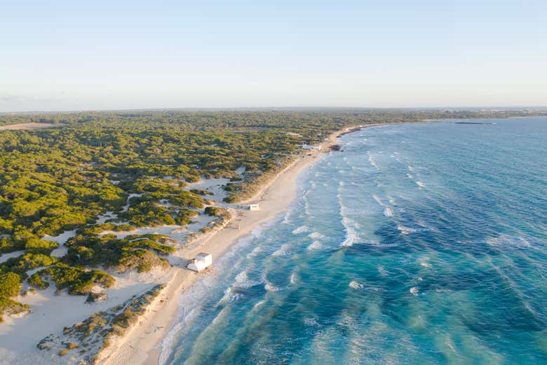 Paisajes de la playa de Es Trenc