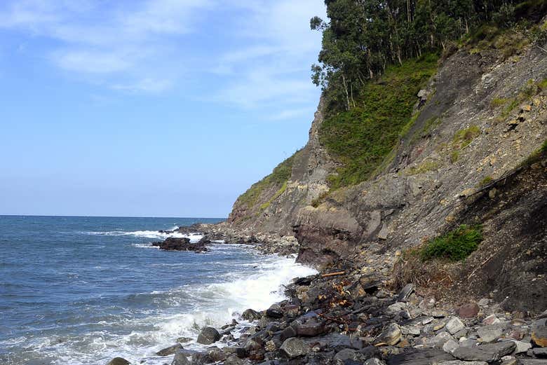 Enjoying the views of the cliffs