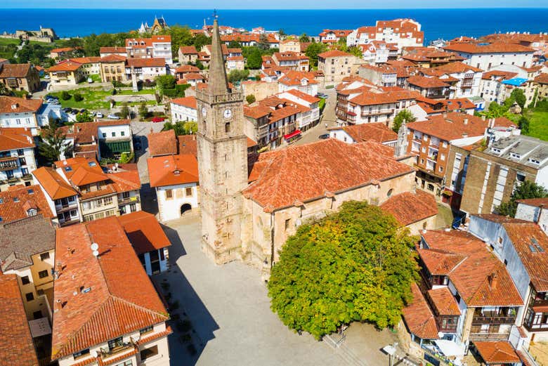 An aerial view of Comillas