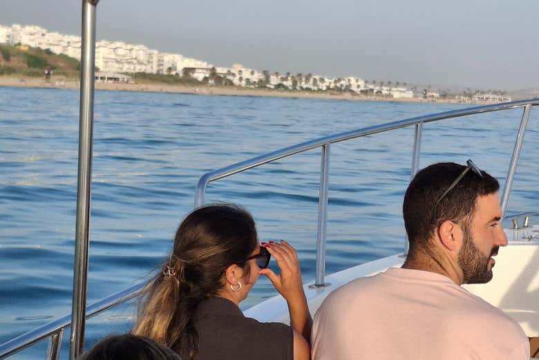 Durante el paseo en barco por Conil de la Frontera