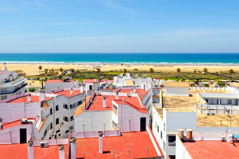 Panorámica de una de las playas de Conil de la Frontera