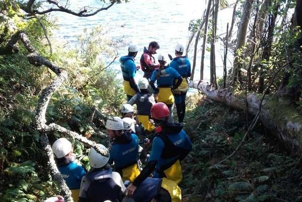 Listos para entrar en el agua