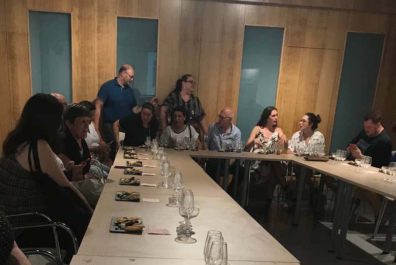 Participando en la cata