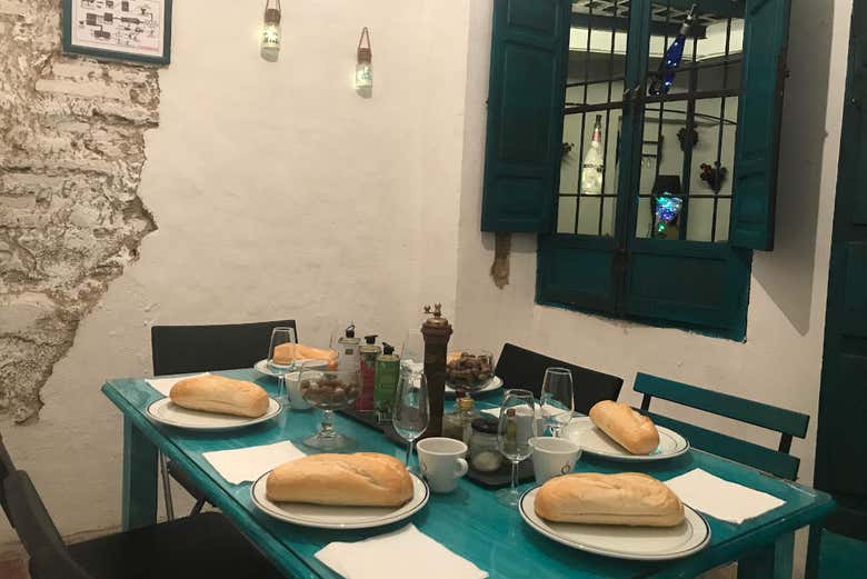 Disfrutando del desayuno molinero