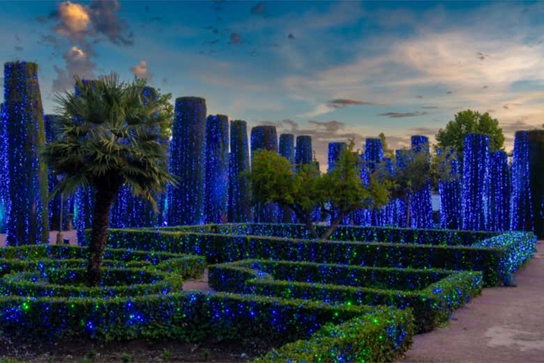 Los jardines del Alcázar iluminados en Naturaleza Encendida