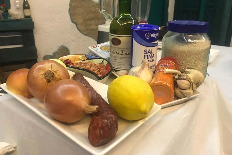 Ingredientes empleados en el taller