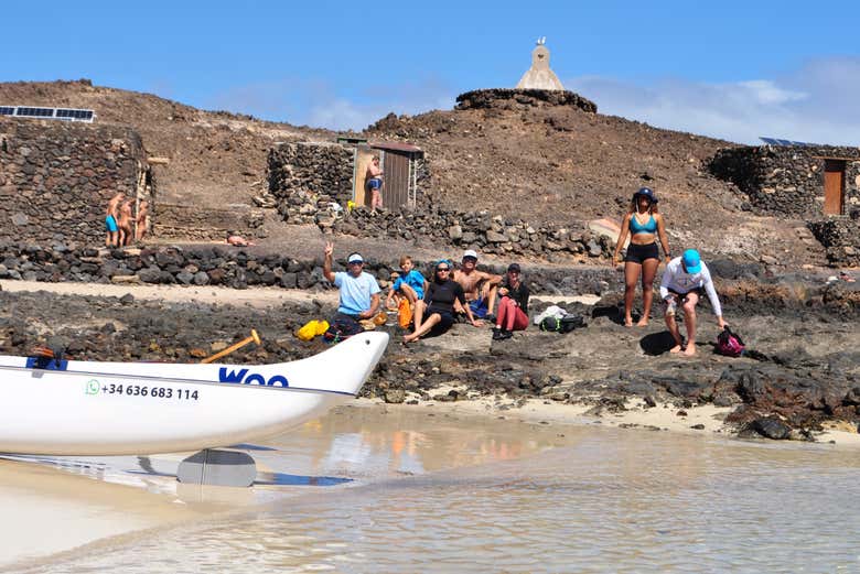 Kayak hawaïen sur l'île de Lobos
