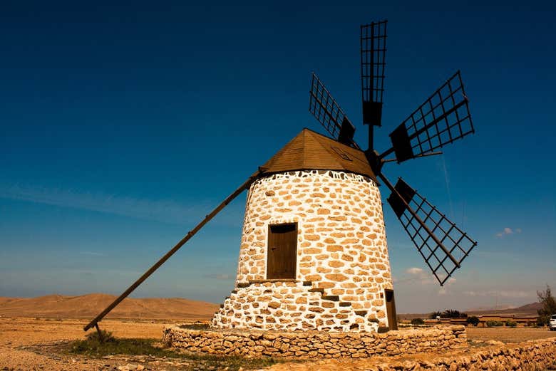 Typical windmill in Fuerteventura