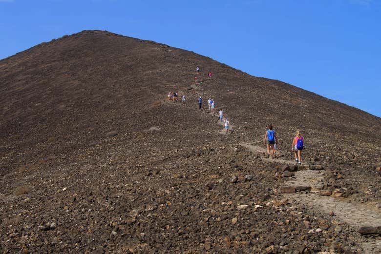 Ascendiendo a la Caldera de Lobos