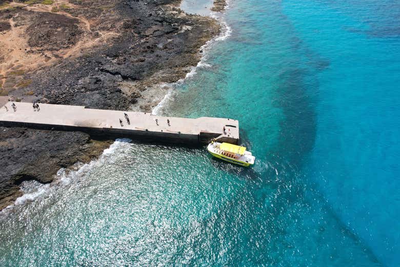 Vista aérea del barco