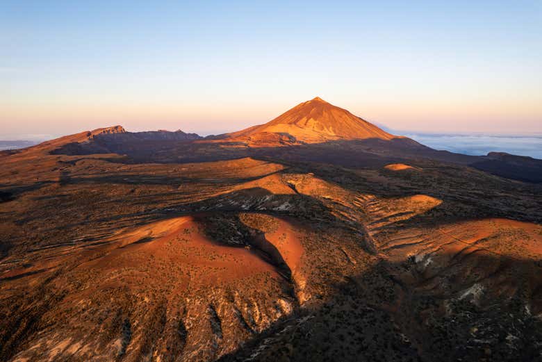Vista aérea del volcán más alto de España