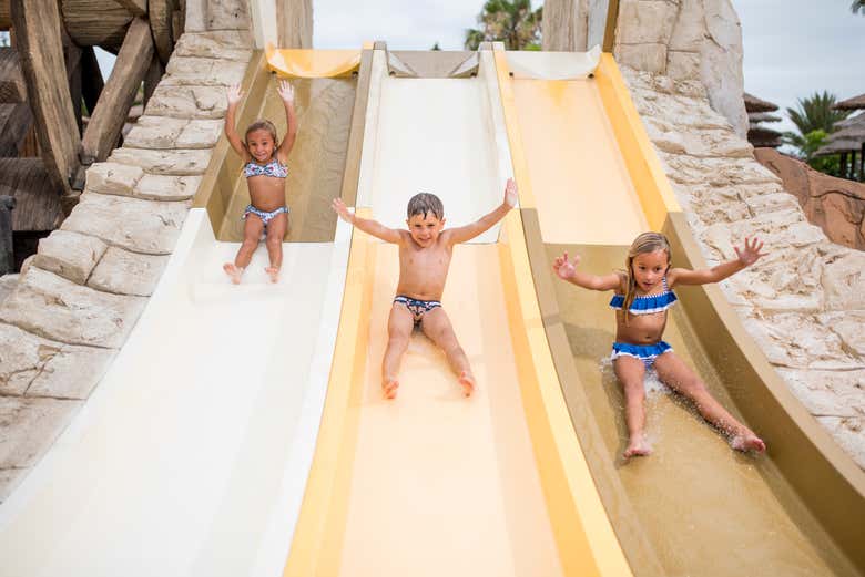 Gli scivoli dell'Aqualand Costa Adeje