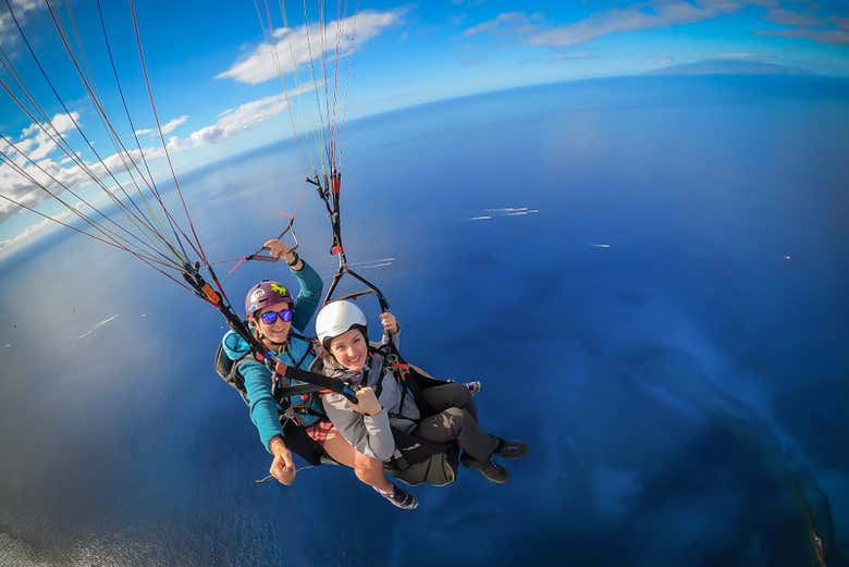 Lors du vol en parapente