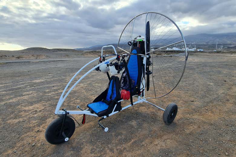 Paratrike pronto para voar