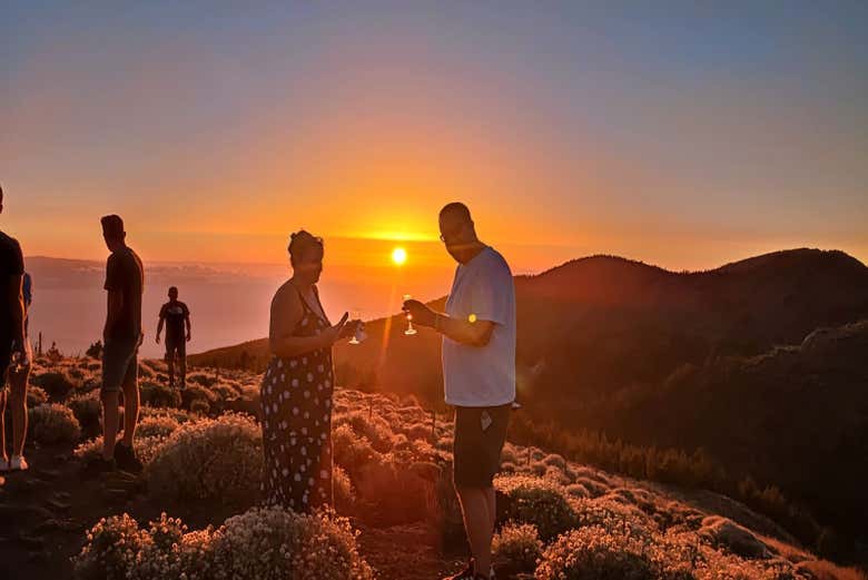 Disfrutando del atardecer