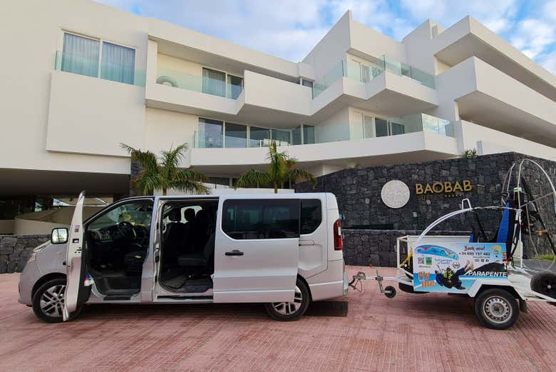 Nós iremos buscá-lo em seu hotel no sul de Tenerife
