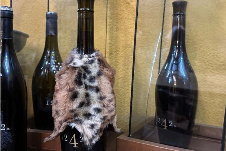 Botellas de vino en el Lagar de Chasna