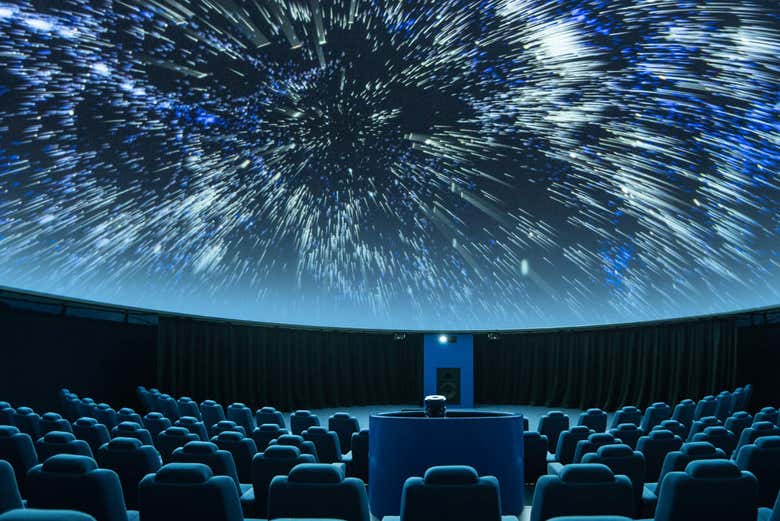Proyección en el Planetario de Mallorca