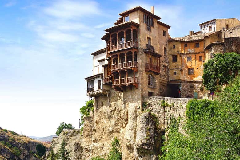 Casas Colgadas de Cuenca vistas desde el puente de San Pablo