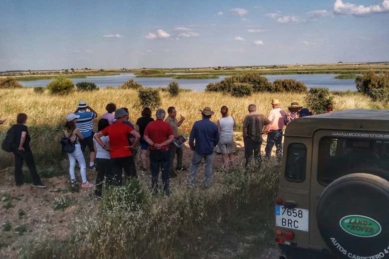 El grupo conociendo las Tablas de Daimiel