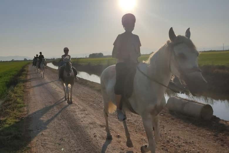Durante a rota a cavalo