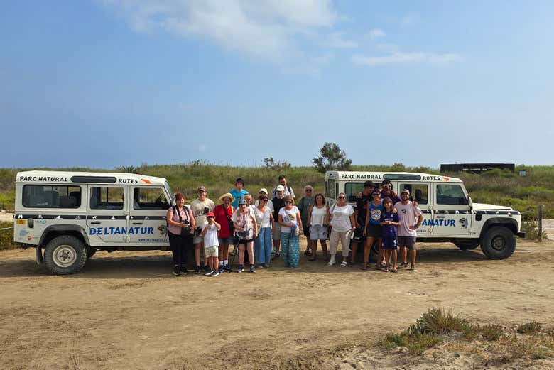 Grupo de visitantes disfrutando