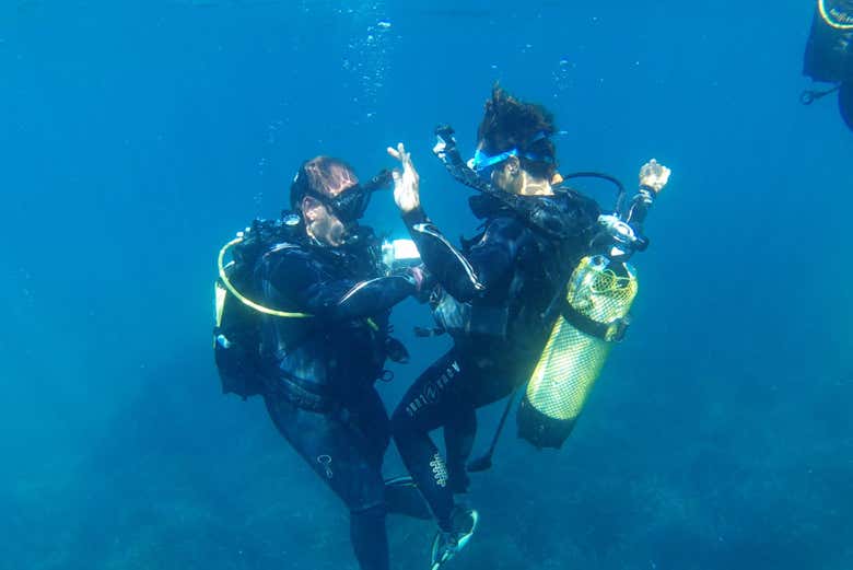 Durante la discesa verso il fondale