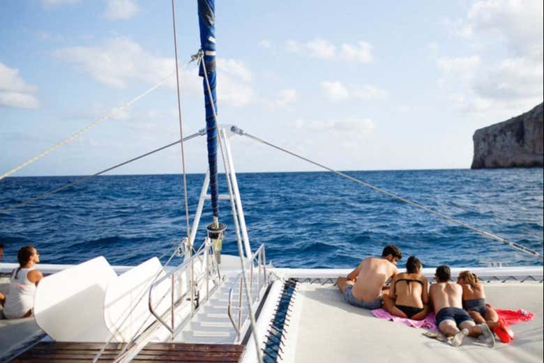 Relax on the deck of the boat