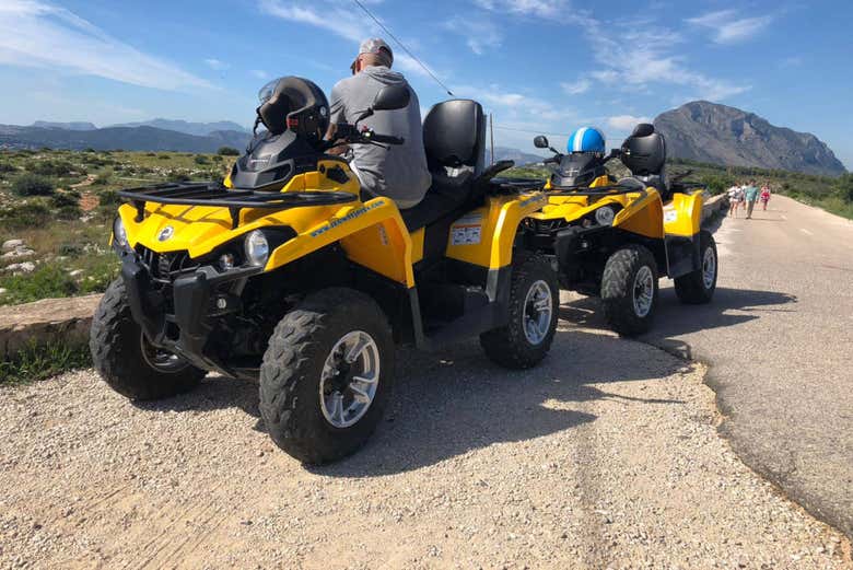 Parada de descanso en el quad