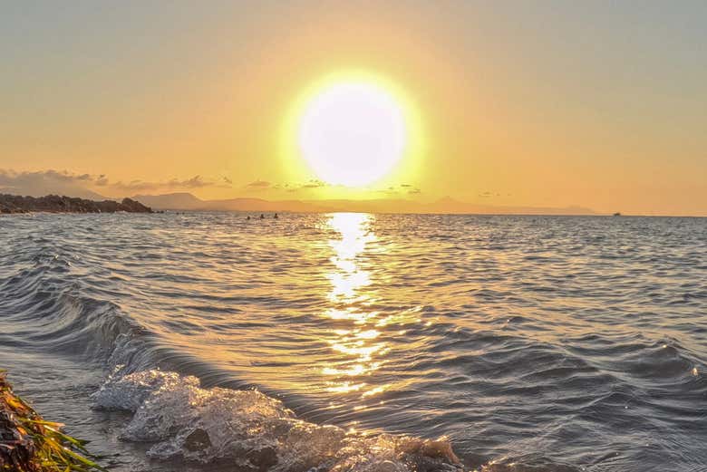 Además del eclipse, veréis el atardecer sobre el mar