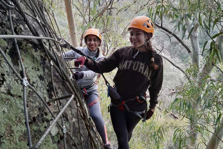 2 girls enjoying the experience!