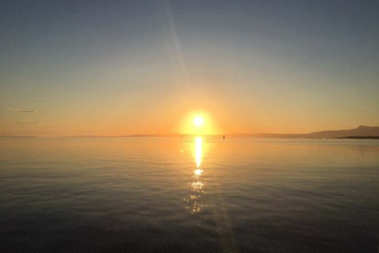 Contemplando el atardecer