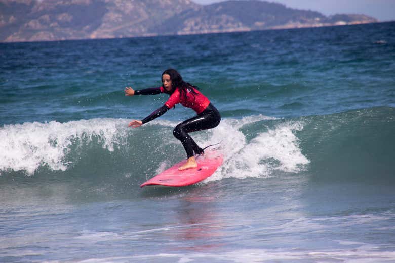 Surfeando en La Lanzada