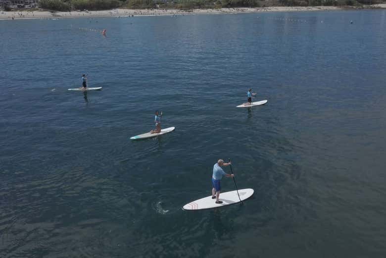 Durante el tour en paddle surf