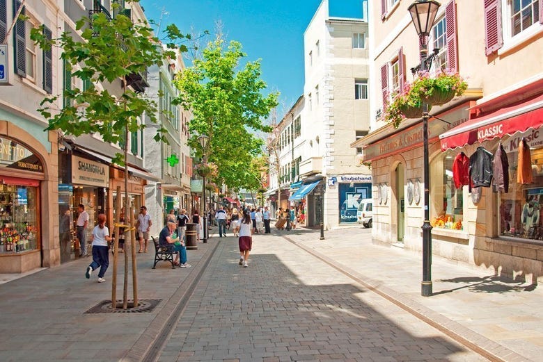 Gibraltar's lively Main Street