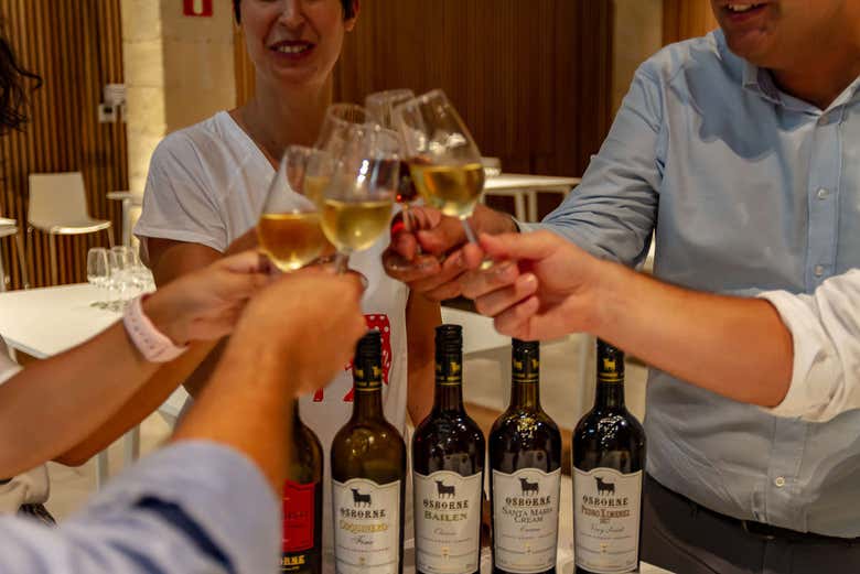 Having fun during the wine tasting